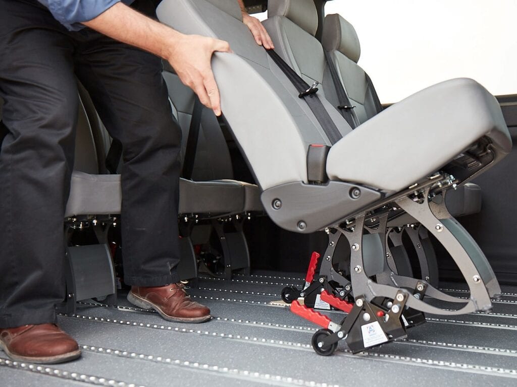 how much does a wheelchair van cost? Removable AMF Paratransit seat
