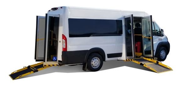 dual entry ramp access wheelchair van - background is removed