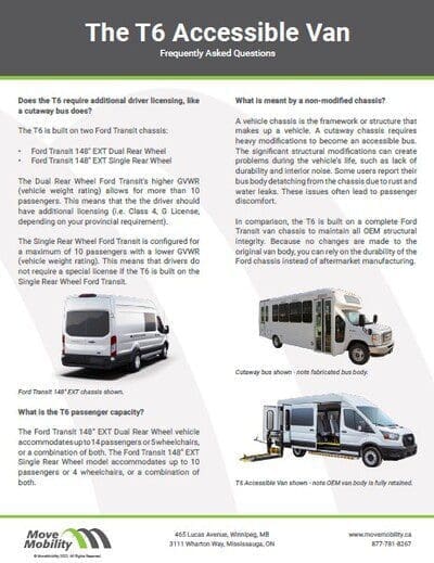 MoveMobility T6 Fact Sheet