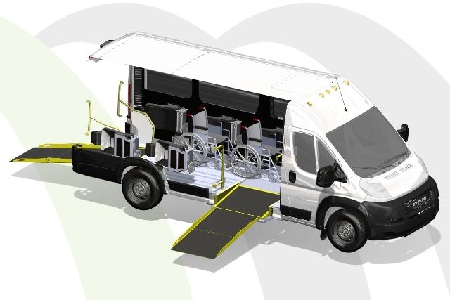 ram promaster mobility van with ramps layout