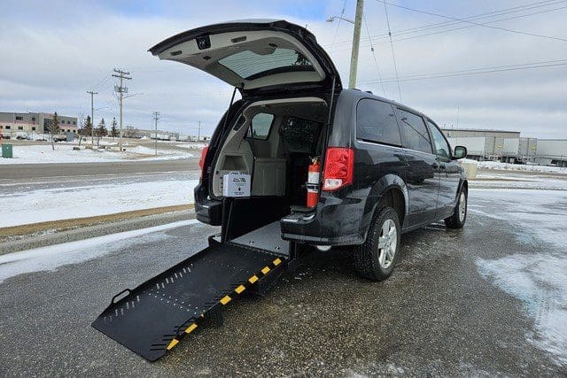 Ramp to a wheelchair accessible minivan