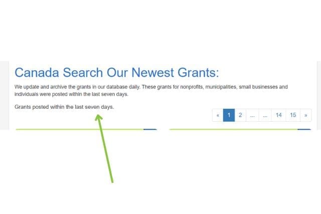 Example of grants for nonprofit organizations.