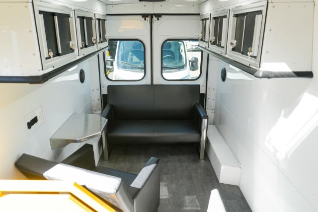 Interior layout of the Mobile Counselling Van