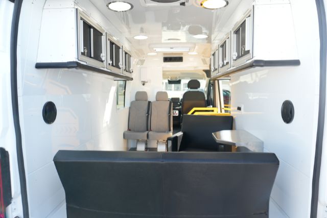 Rear interior view of the Mobile Counselling Van.