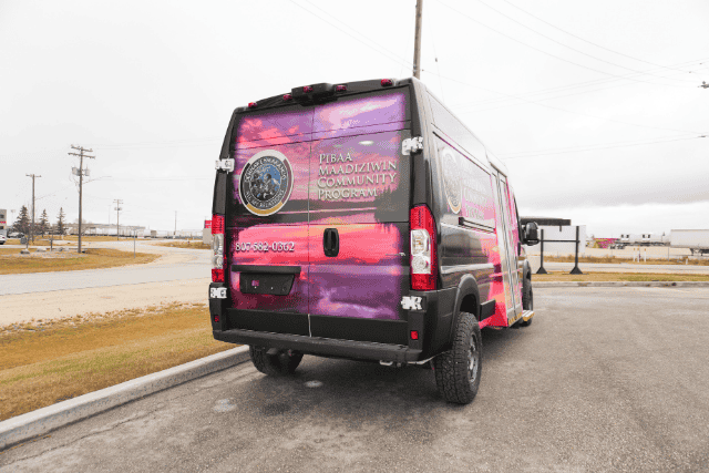 Exterior wrap of the Mobile Counselling Van