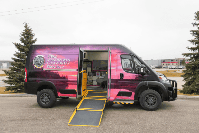 Side ramp of the Mobile Counselling Van