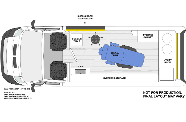 Floorplan of a Mobile Dental Clinic