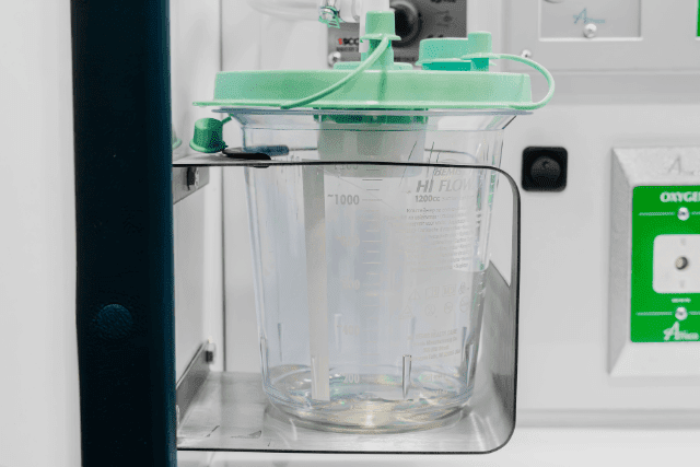 Suction Canister in ambulance