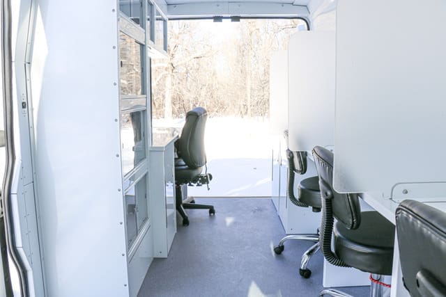 Mobile Overdose Prevention Van interior