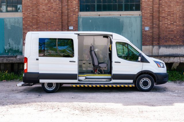 mobile outreach van in a street setting