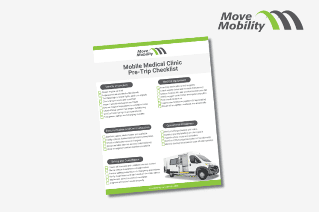 MoveMobility Mobile Clinic Pre-Trip Checklist
