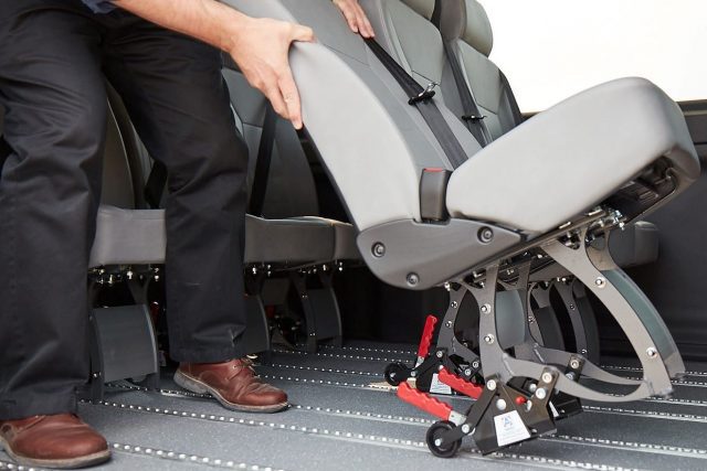 Removable AMF Paratransit seat