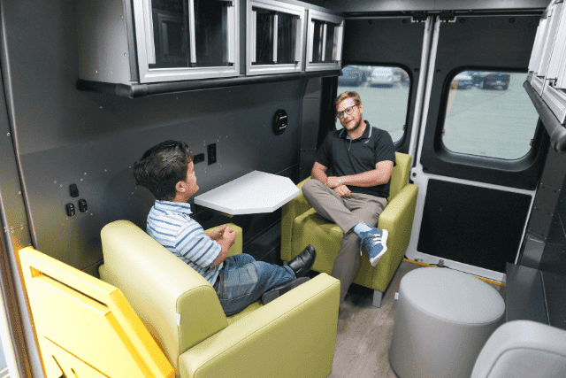 Safe Space Mobile Counseling Van Interior