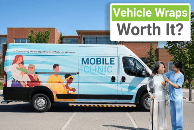 Wheelchair accessible and mobile medical units wraps