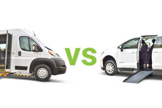 Full size wheelchair van vs. accessible minivan.